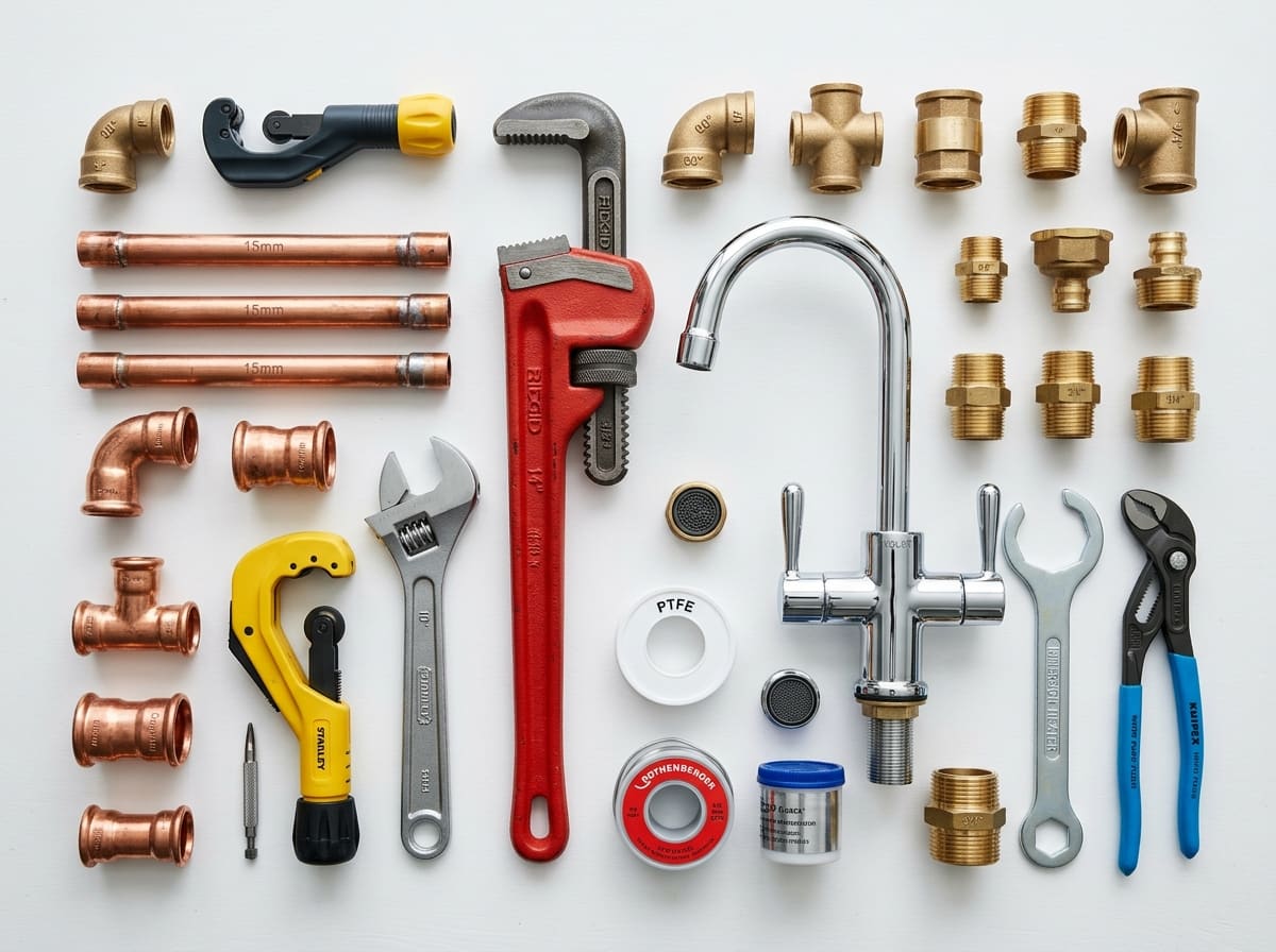 Ernie's Plumbing technician repairing a plumbing line in a DFW Metroplex home